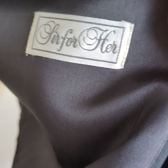 Black Jacket Blazer Double Breasted Wool  Sir for Her Size 8 - Picture 7 of 9